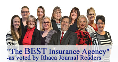 True Insurance Agency back row Gaby Clark, Marketa Bement, Jolene Brooker, Mary Hulbert, Johanna Altemose. Front row Hannah Daugherty, Jeanette Stedge, Kelsey Bailey, Jay True, Debra Bookhout, and Michelle Coish